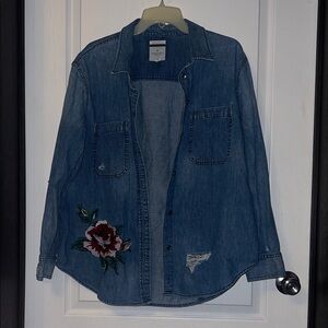 American Eagle Outfitters Blue Denim Shirt